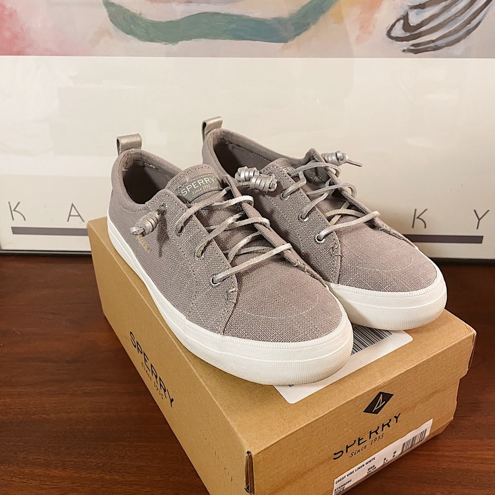 Sperry Gray Canvas Sneakers